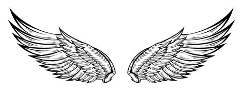 Tribal angel wings tattoo illustration 14455419 Vector Art at Vecteezy