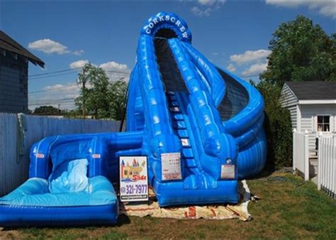 Giant Inflatable Corkscrew Water Slide / Double Inflatable Slip And ...