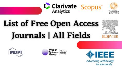 List of Free Open Access Journals | All Fields - iLovePhD