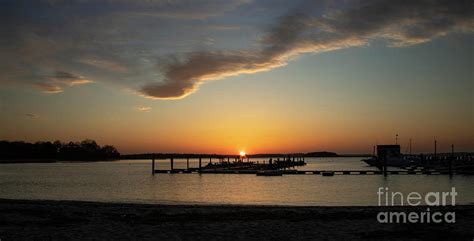 Sunset At Monument Beach Photograph by Sharon Mayhak - Fine Art America