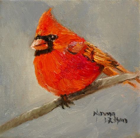 Cardinal Bird Painting at PaintingValley.com | Explore collection of ...