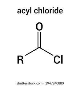 Chemical Structure Acyl Chloride Acid Chloride Stock Vector (Royalty ...