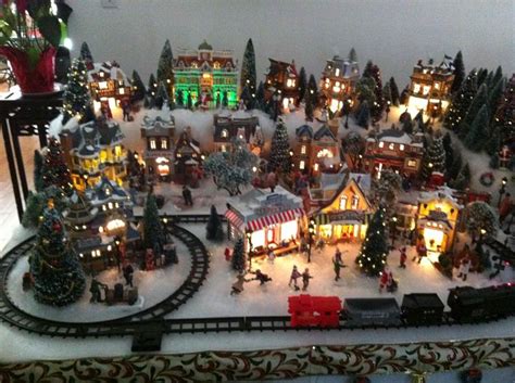 Village Train Station | Christmas village houses, Christmas train ...