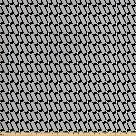 Black and Grey Fabric by The Yard, Monotone Diagonal Rectangle ...