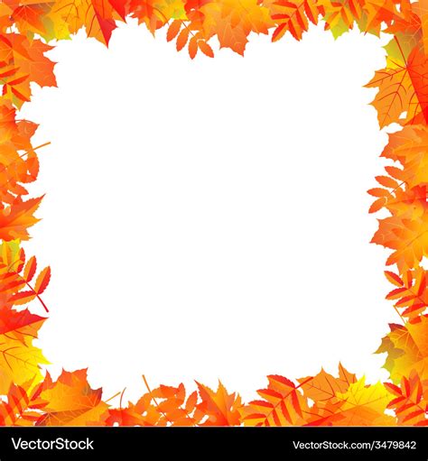 Autumn leaves border Royalty Free Vector Image