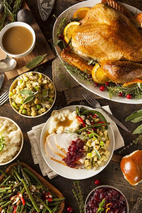 Homemade Thanksgiving Turkey on a Plate Stock Photo - Image of beans ...