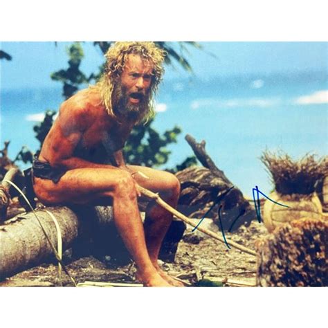 Cast Away Tom Hanks signed movie photo