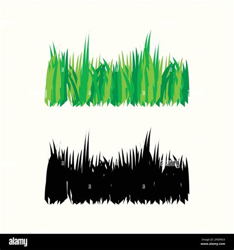 Green and black vector grass vector illustration Stock Vector Image ...