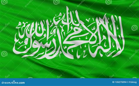 Hamas Flag Closeup View stock illustration. Illustration of coalition ...