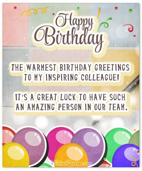 33 Heartfelt Birthday Wishes For Colleagues By WishesQuotes