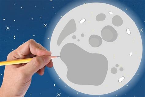 How To Draw The Moon | Easy Moon Drawing For All Ages