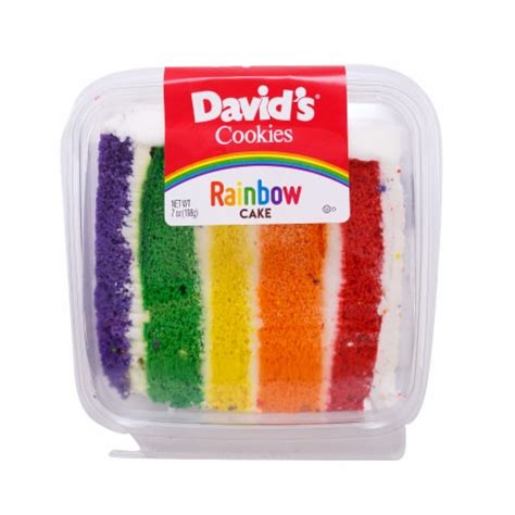 David's® Cookies Rainbow Cake Slice, 7 oz - Kroger