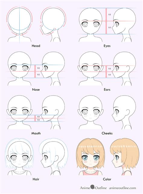 How to Draw a Cute Anime Girl Step by Step - AnimeOutline