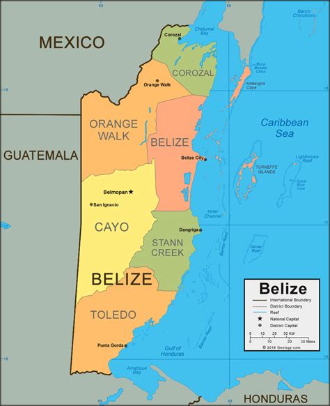 Belize Map and Satellite Image