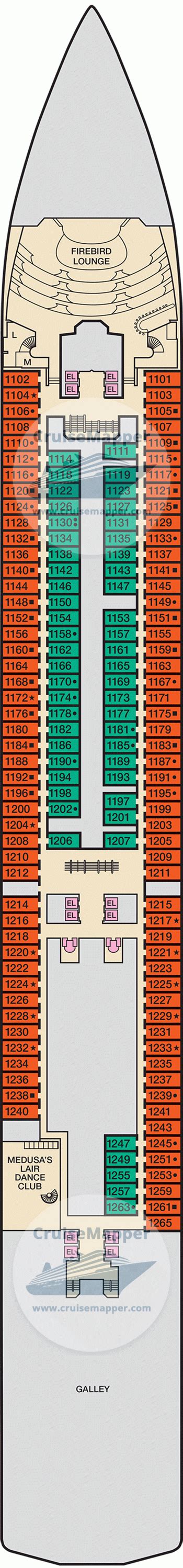 Carnival Legend deck 1 plan | CruiseMapper