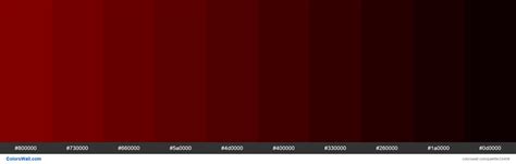 Shades of Maroon #800000 Hex Color