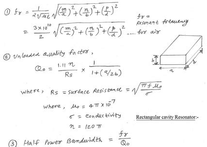 Rectangular cavity resonator calculator | converters and calculators