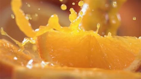 Slow Motion Shot Orange Juice Splashing Stock Footage Video (100% ...