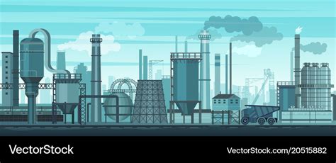 Industrial landscape background industry Vector Image