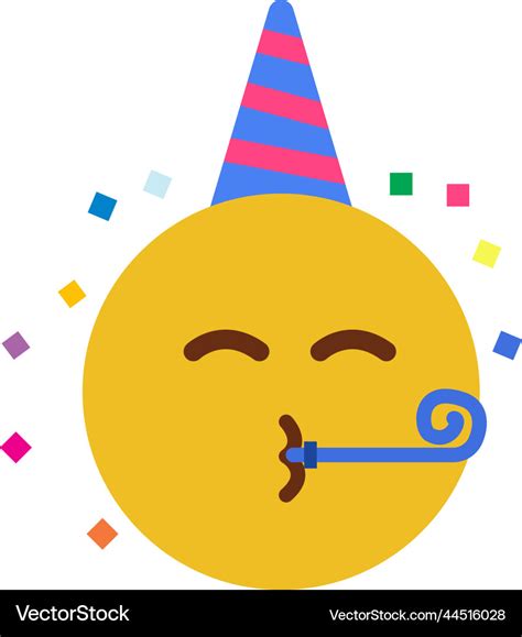 Birthday party emoji celebrate emoticon icon Vector Image