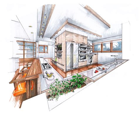 Rendering by Mick Ricereto | Interior design renderings, House ...