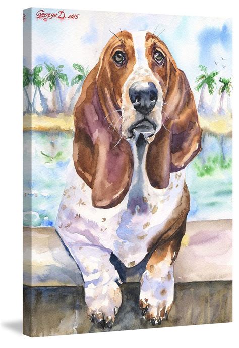 Basset 3 | Basset hound art, Dog paintings, Basset hound