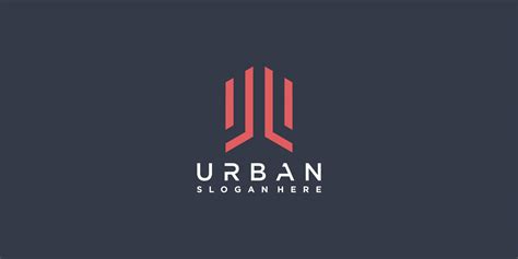 Urban logo template with modern abstract concept Premium Vector part 1 ...