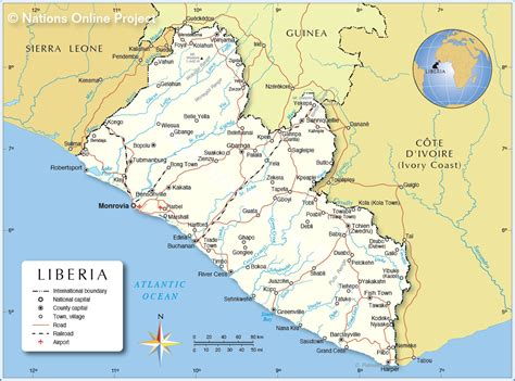 Political Map of Liberia - Nations Online Project