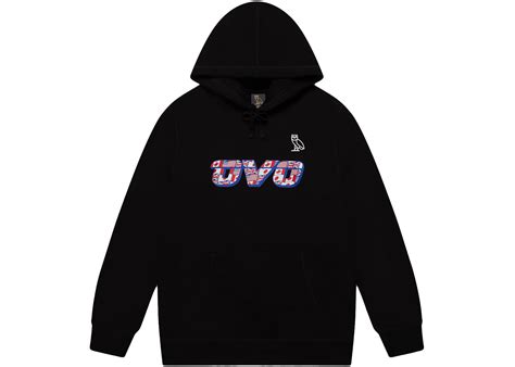 OVO Flag Runner Hoodie Black Men's - SS21 - US