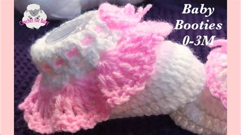 Easy crochet cuffed baby booties for beginners - Newborn, 0-3 month, 3 ...