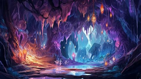 5 Fantasy Crystal Cave Wallpaper Images, Enchanted Cave Desktop ...