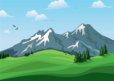 Mountains, Vector, Landscape, Nature - Vector Landscape (#1866296) - HD ...