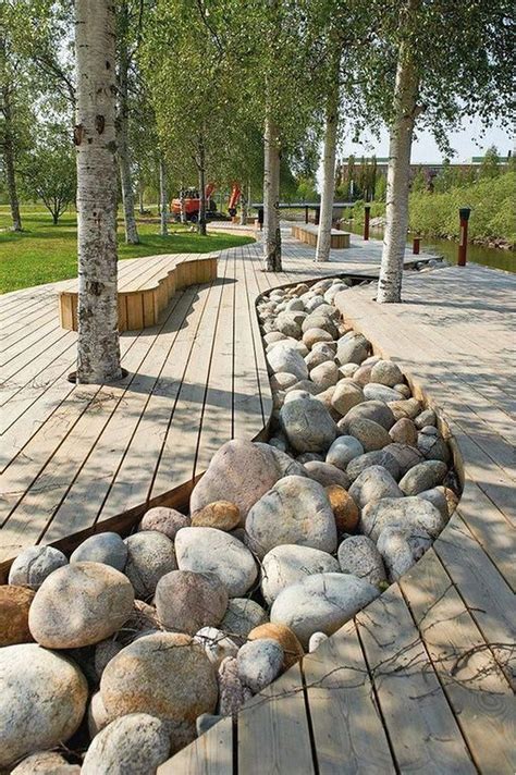 34 Awesome River Rock Landscaping Ideas - MAGZHOUSE