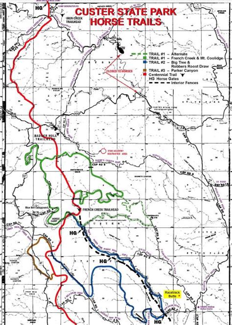 Custer State Park Hiking Trails Map - Carola Ammamaria