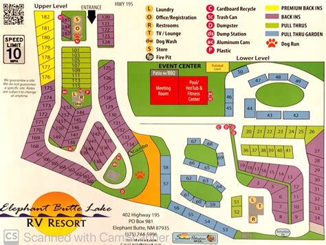 RV Resort Map — Elephant Butte Lake RV Resort