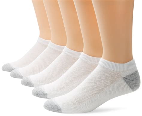 U20/5 - Hanes Men`s Ultimate X-Temp No Show Socks - White 5-Pack