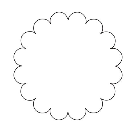 circular scalloped tag template - Google Search | Tutorial/Template ...