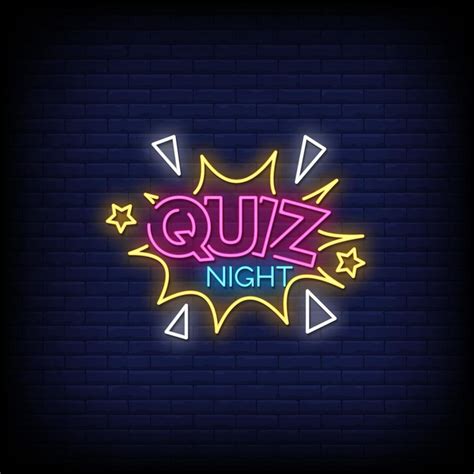 Quiz Night Neon Signs Style Text Vector 2241525 Vector Art at Vecteezy