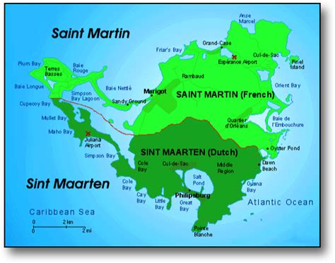 St. Martin / St. Maarten | Maps | French Caribbean