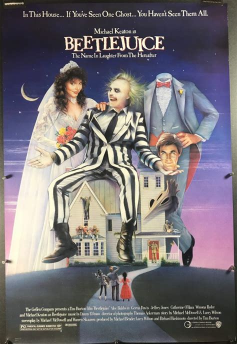 BEETLEJUICE, Original Vintage Tim Burton Movie Poster - Original ...