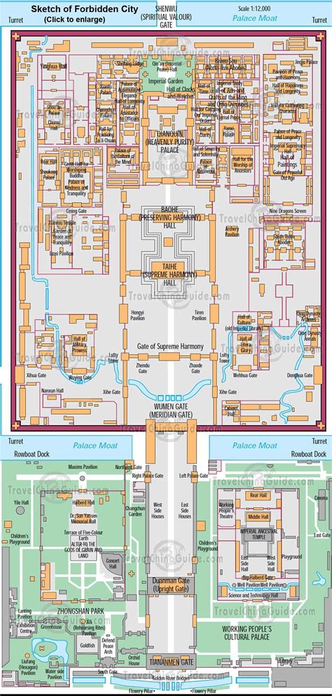 Forbidden City Maps, Location, PDF Tourist Map of Palace Museum