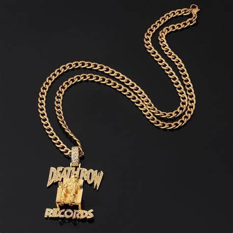 Death Row Records Chain Necklace Hip-hop Pendant 2pac Tupac - Etsy