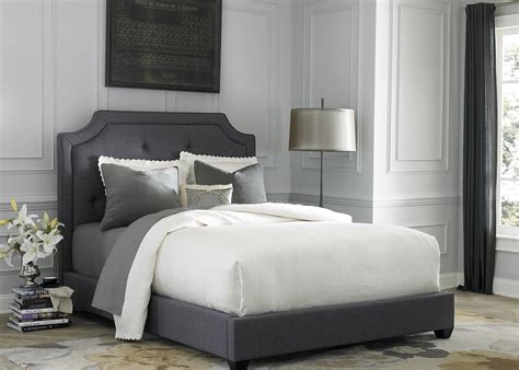 Dark Gray Upholstered Queen Upholstered Bed from Liberty (150-BR-QUB ...