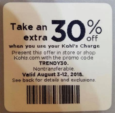 Kohls 30% OFF Coupon Code In Store and Online August 2018! | Kohls ...