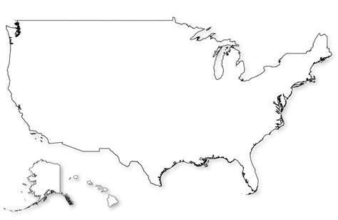 United States Outline Map With State Names Poster | ubicaciondepersonas ...