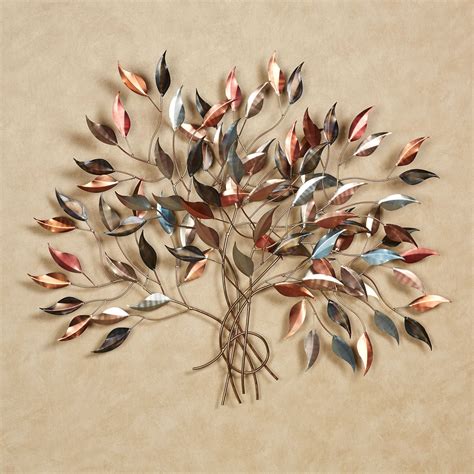 Brilliance Leafy Branch Metal Wall Sculpture by JasonW Studios