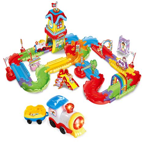 189 PCs Train Sets with Variable Railway Tracks, Electric Toy Trains ...