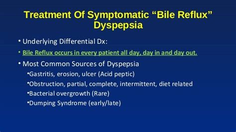 Understanding, Prevention & Treatment Of Symptomatic Bile Reflux