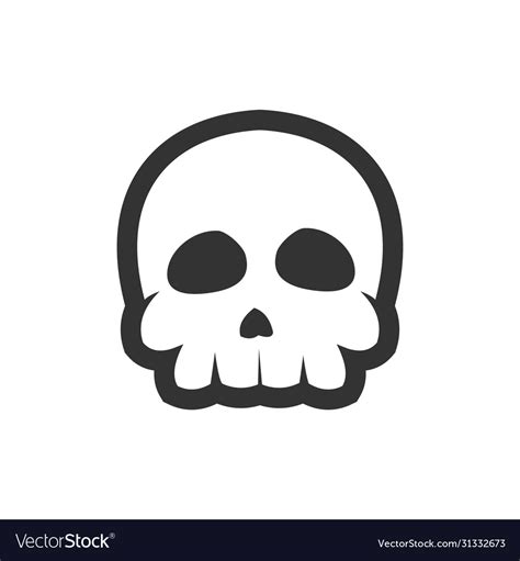 Simple skull logo Royalty Free Vector Image - VectorStock