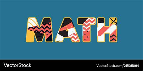 Math concept word art Royalty Free Vector Image